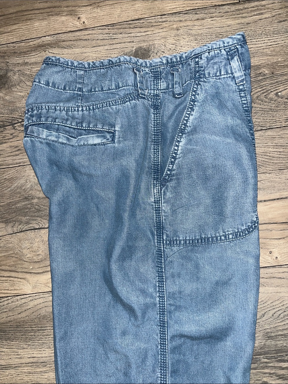 Gap Wide Leg Blue Denim Capri Size 27 P - Picture 6 of 14